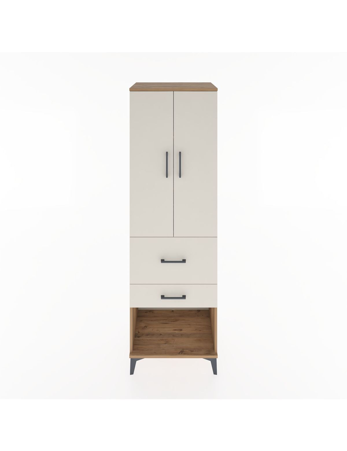Hyperion Dolap 3 Raflı 2 Çekmeceli 2 Kapaklı 60x44x195 - S59M051V7B