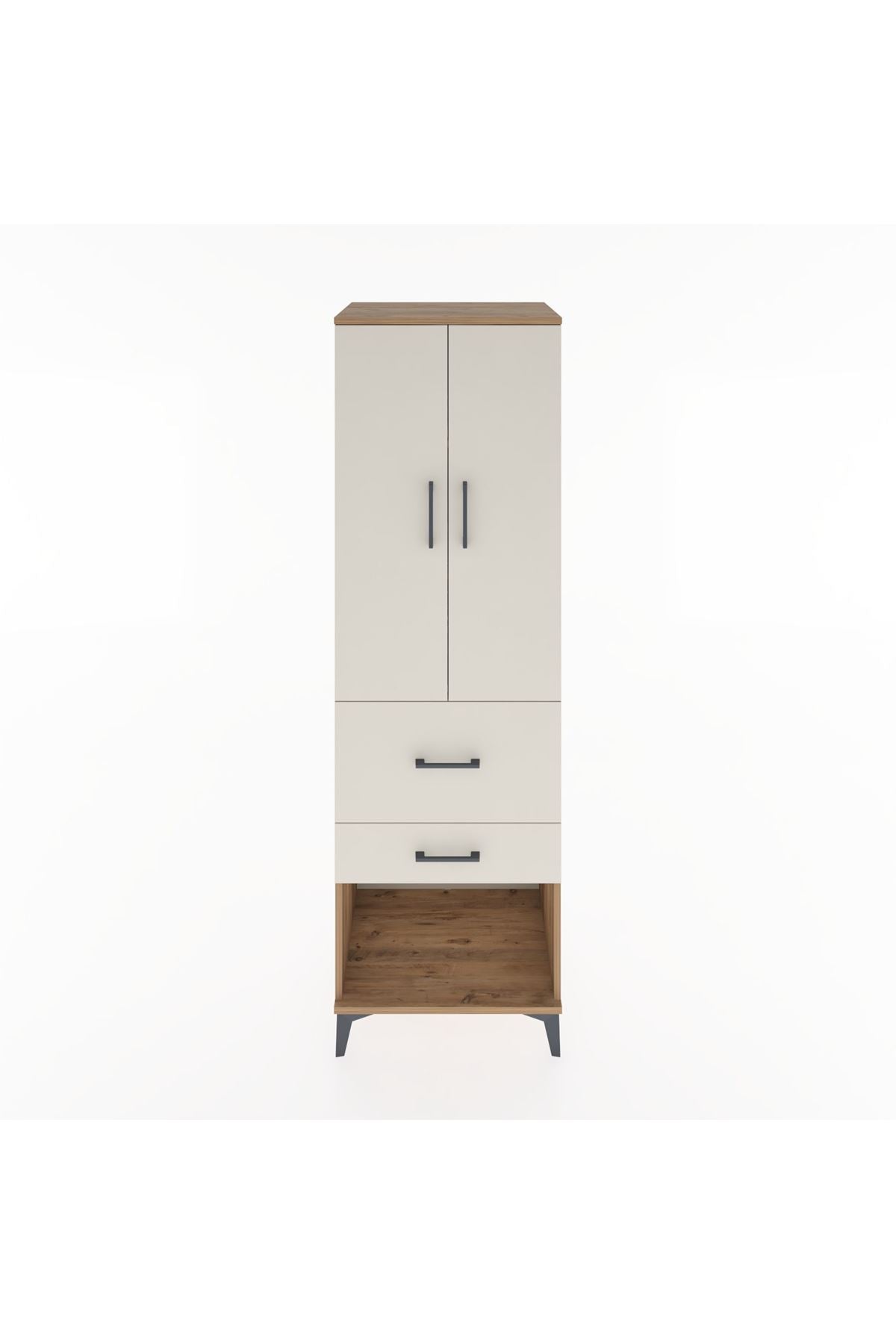 Hyperion Dolap 3 Raflı 2 Çekmeceli 2 Kapaklı 60x44x195 - S59M051V7B
