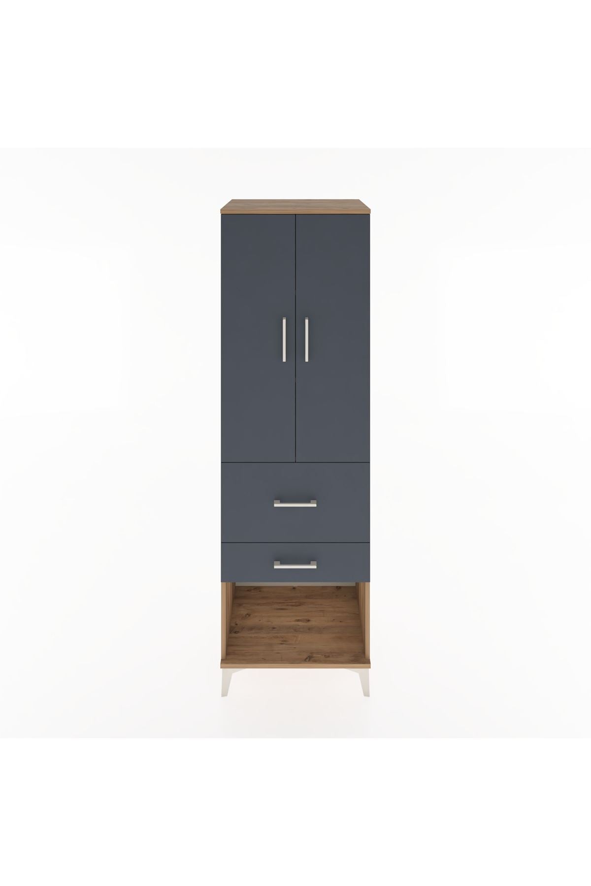 Hyperion Dolap 3 Raflı 2 Çekmeceli 2 Kapaklı 60x44x195 - S59M051V8B