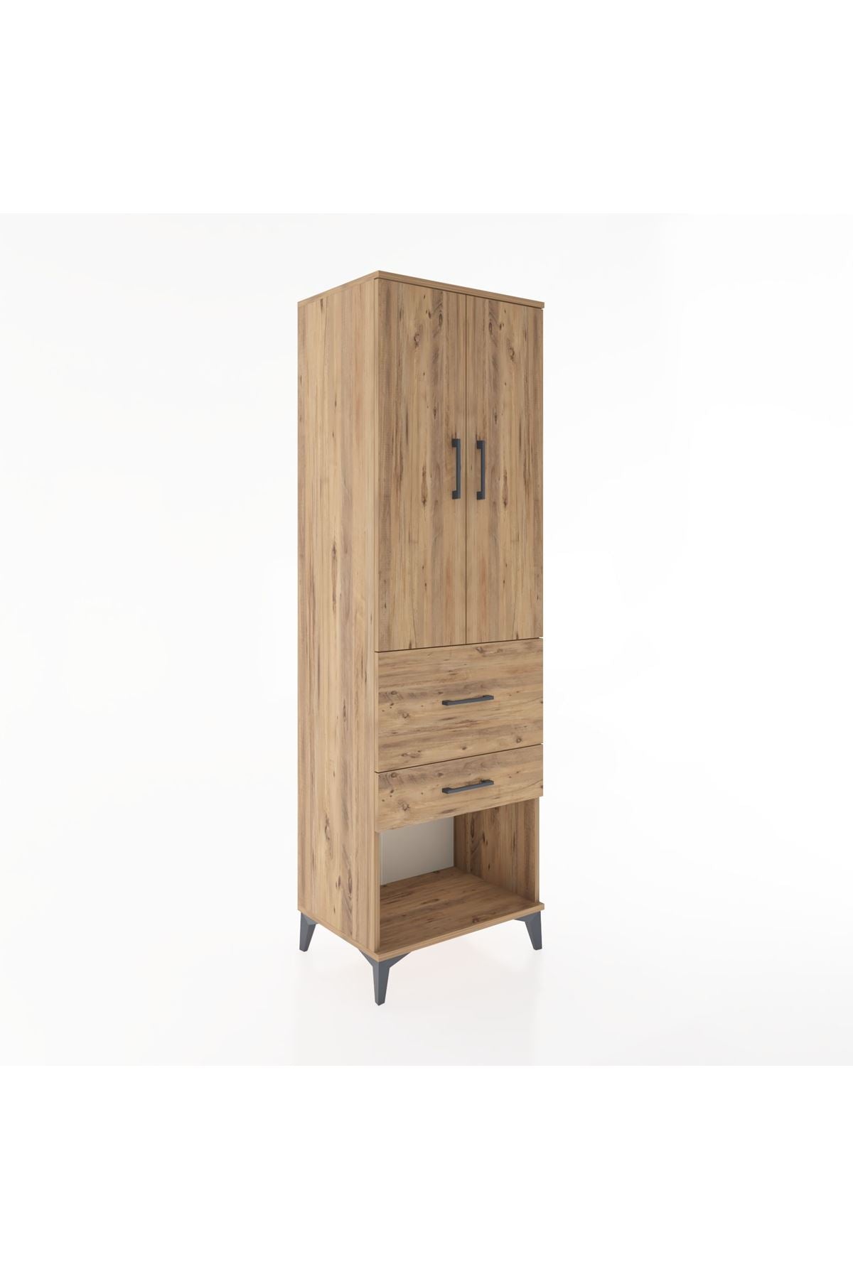 Hyperion Dolap 3 Raflı 2 Çekmeceli 2 Kapaklı 60x44x195 - S59M051V9B