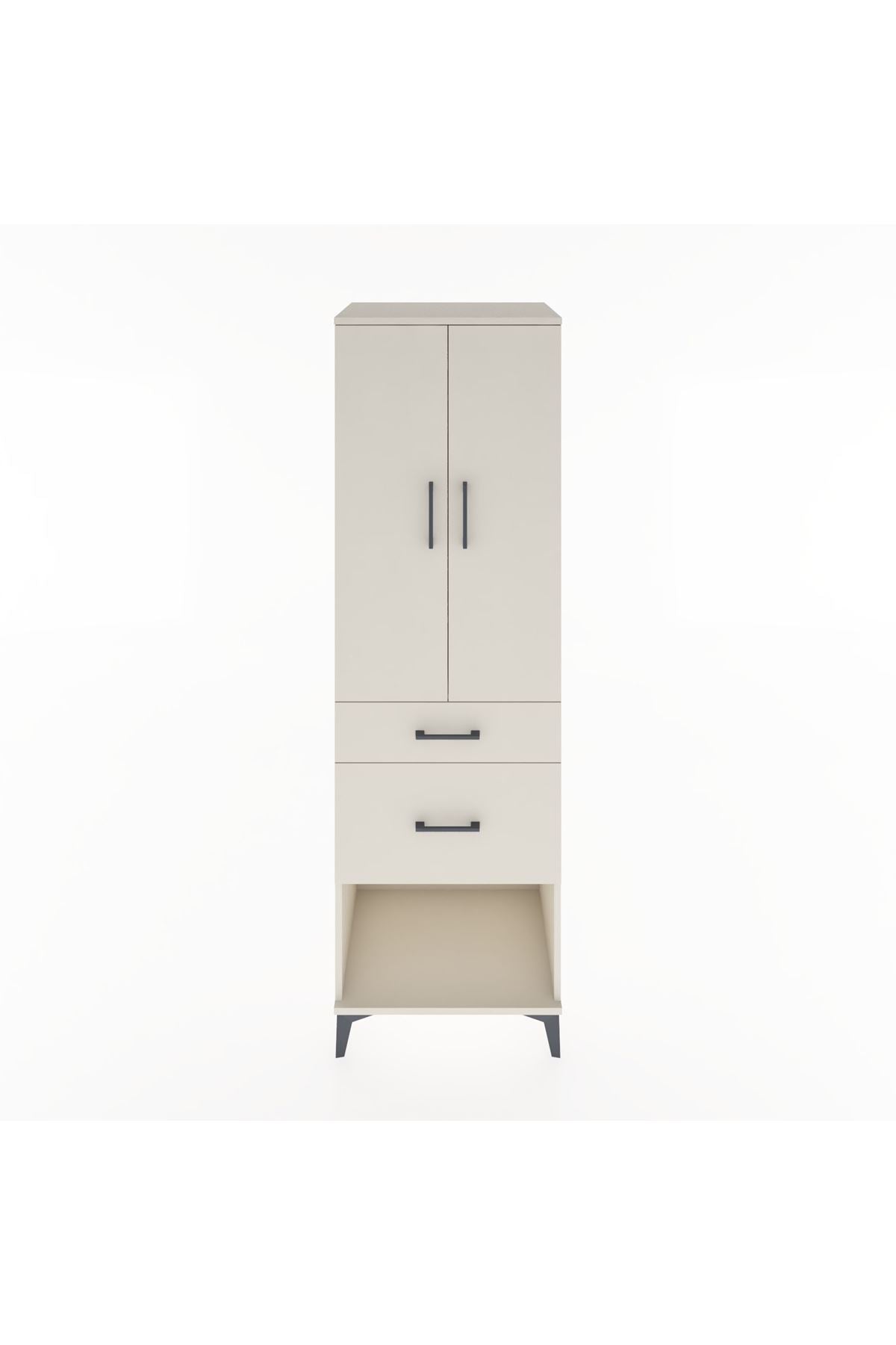 Hyperion Dolap Tek Raflı 2 Çekmeceli Tek Askılı 60x44x195 - S59M052V1B