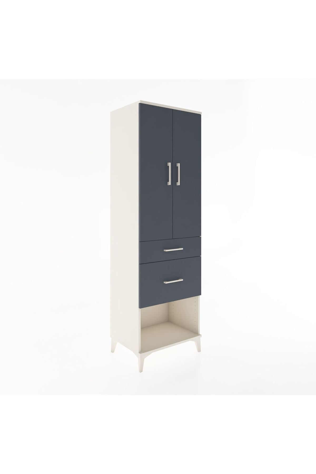 Hyperion Dolap Tek Raflı 2 Çekmeceli Tek Askılı 60x44x195 - S59M052V2B