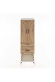Hyperion Dolap Tek Raflı 2 Çekmeceli Tek Askılı 60x44x195 - S59M052V3B