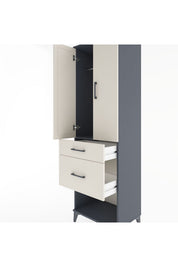 Hyperion Dolap Tek Raflı 2 Çekmeceli Tek Askılı 60x44x195 - S59M052V4B