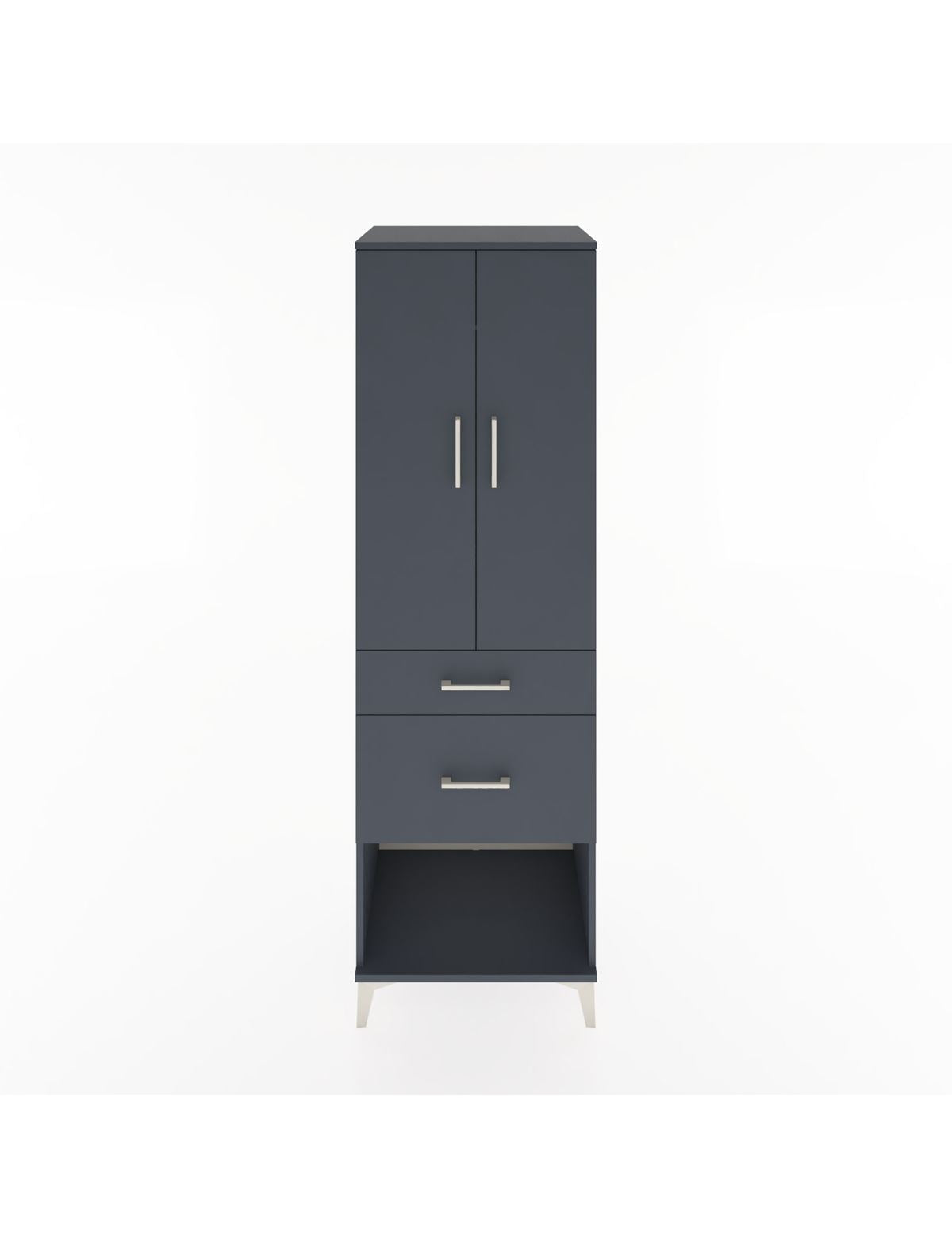 Hyperion Dolap Tek Raflı 2 Çekmeceli Tek Askılı 60x44x195 - S59M052V5B