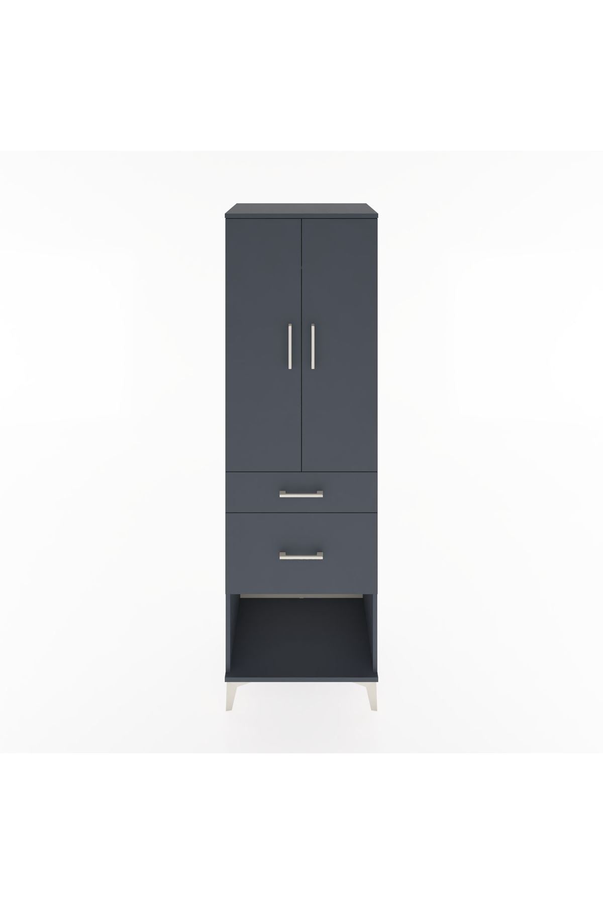 Hyperion Dolap Tek Raflı 2 Çekmeceli Tek Askılı 60x44x195 - S59M052V5B