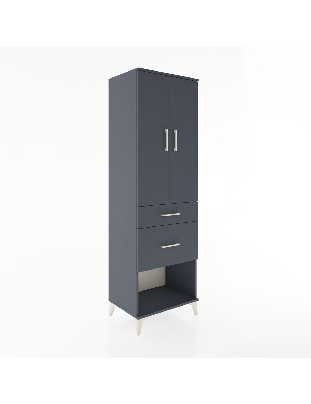 Hyperion Dolap Tek Raflı 2 Çekmeceli Tek Askılı 60x44x195 - S59M052V5B
