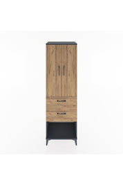 Hyperion Dolap Tek Raflı 2 Çekmeceli Tek Askılı 60x44x195 - S59M052V6B