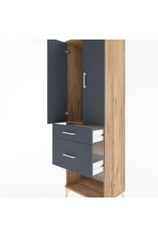 Hyperion Dolap Tek Raflı 2 Çekmeceli Tek Askılı 60x44x195 - S59M052V8B