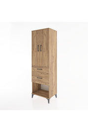 Hyperion Dolap Tek Raflı 2 Çekmeceli Tek Askılı 60x44x195 - S59M052V9B