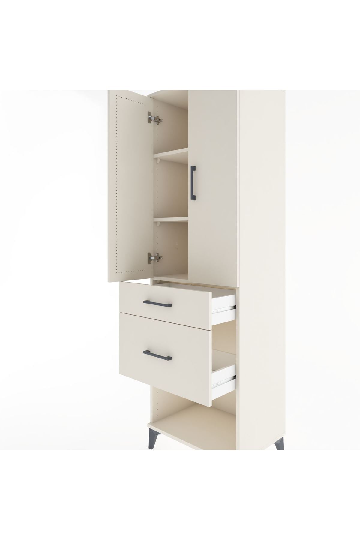 Hyperion Dolap 3 Raflı 2 Çekmeceli 2 Kapaklı 60x44x195 - S59M053V1B