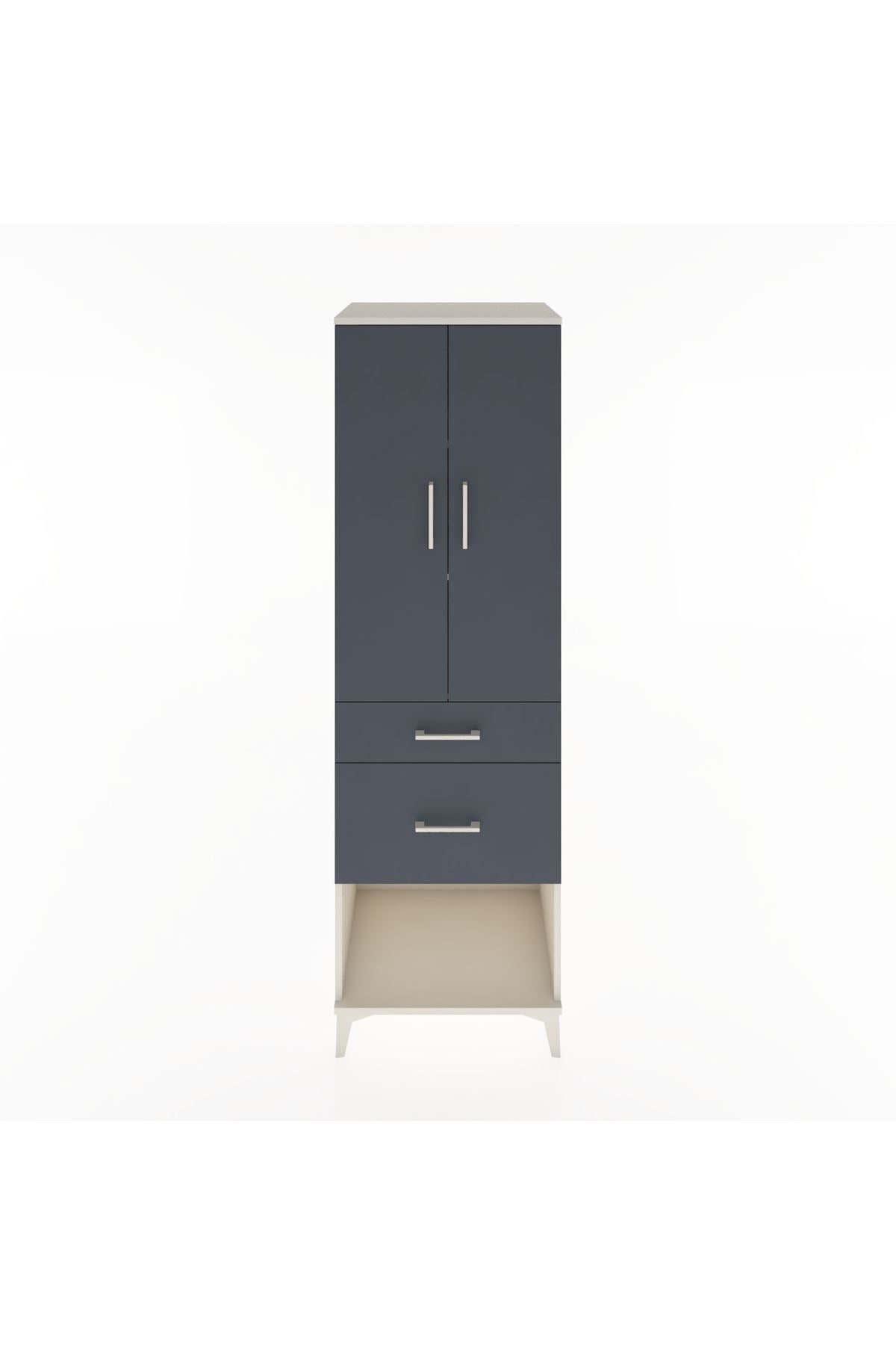 Hyperion Dolap 3 Raflı 2 Çekmeceli 2 Kapaklı 60x44x195 - S59M053V2B