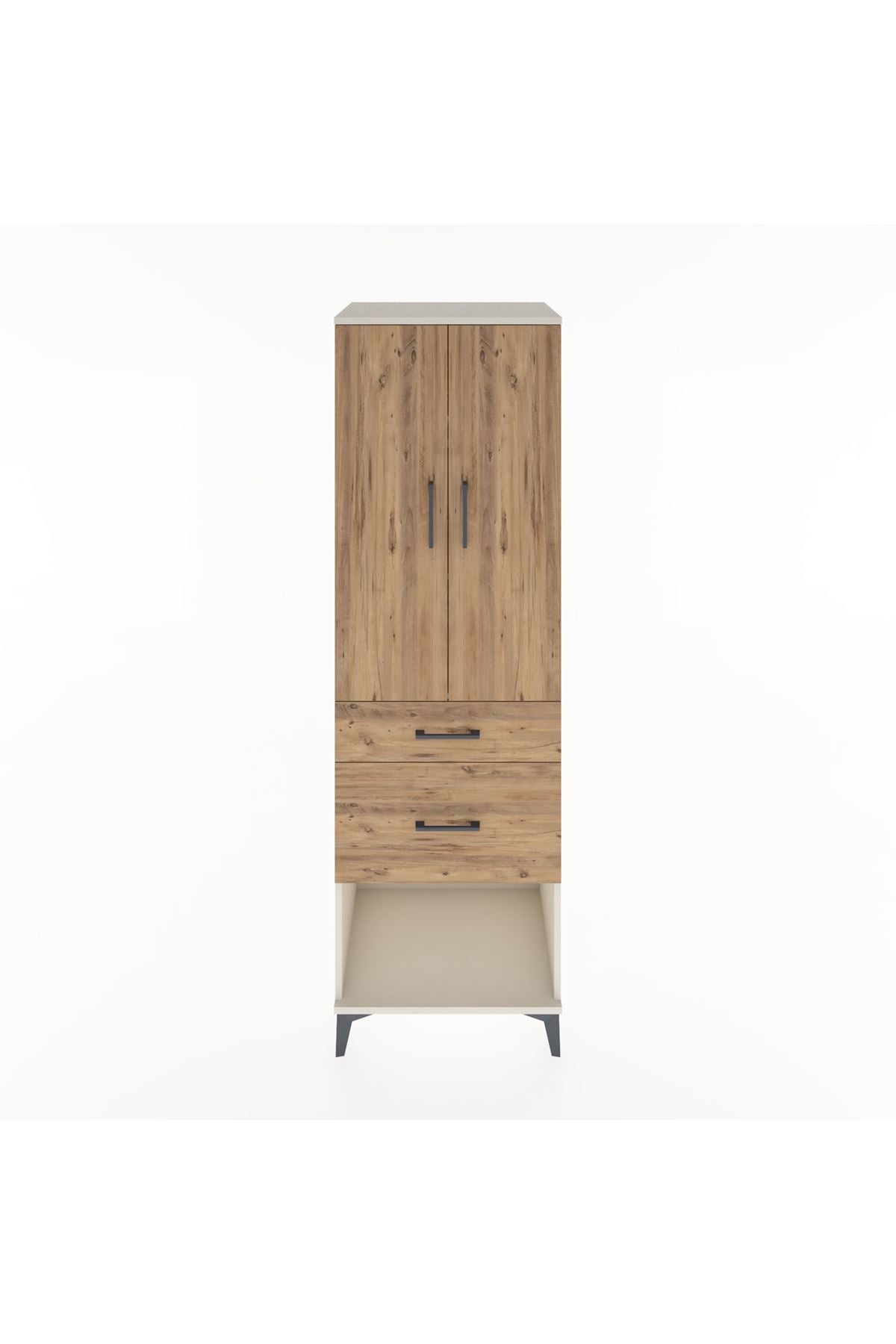 Hyperion Dolap 3 Raflı 2 Çekmeceli 2 Kapaklı 60x44x195 - S59M053V3B