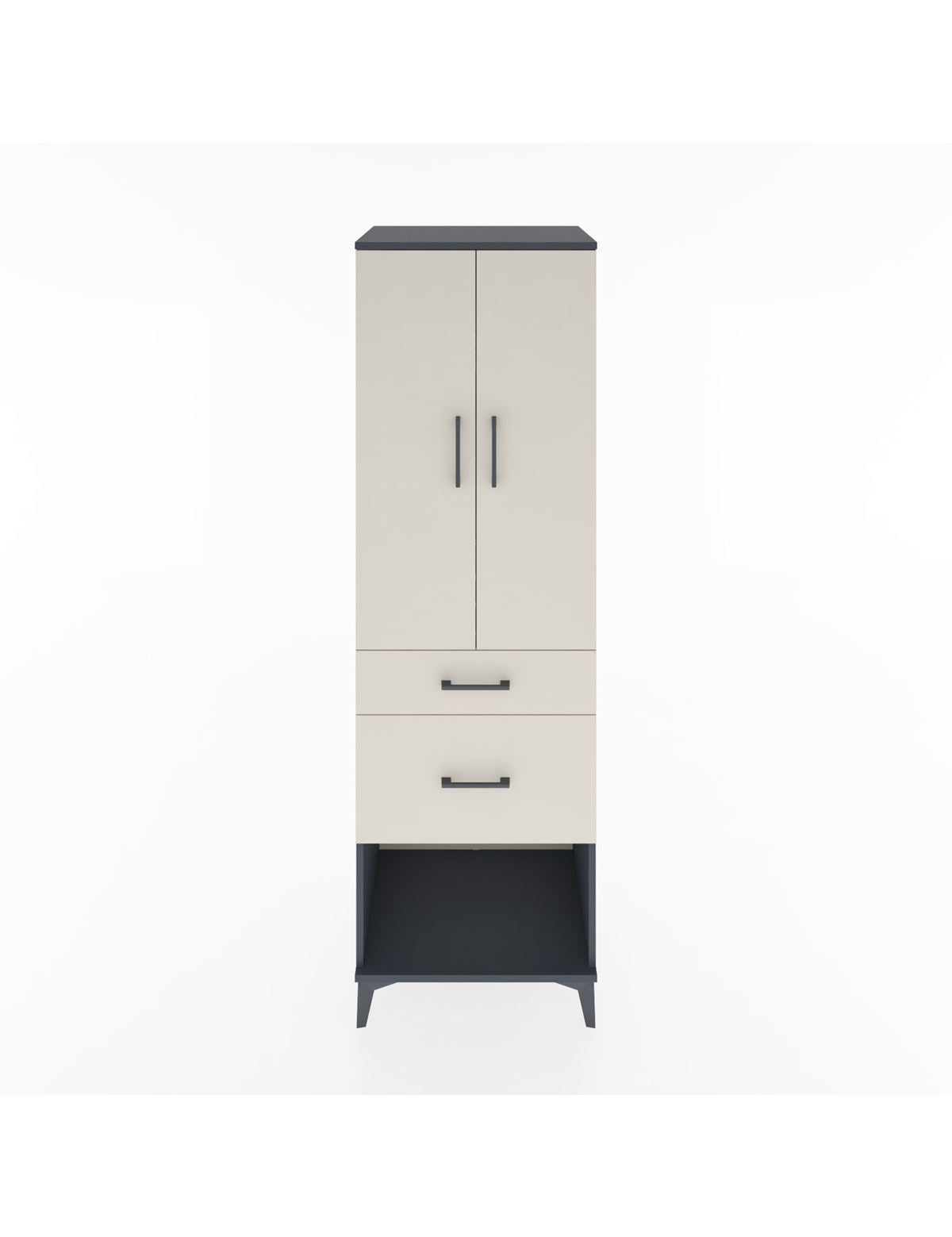 Hyperion Dolap 3 Raflı 2 Çekmeceli 2 Kapaklı 60x44x195 - S59M053V4B