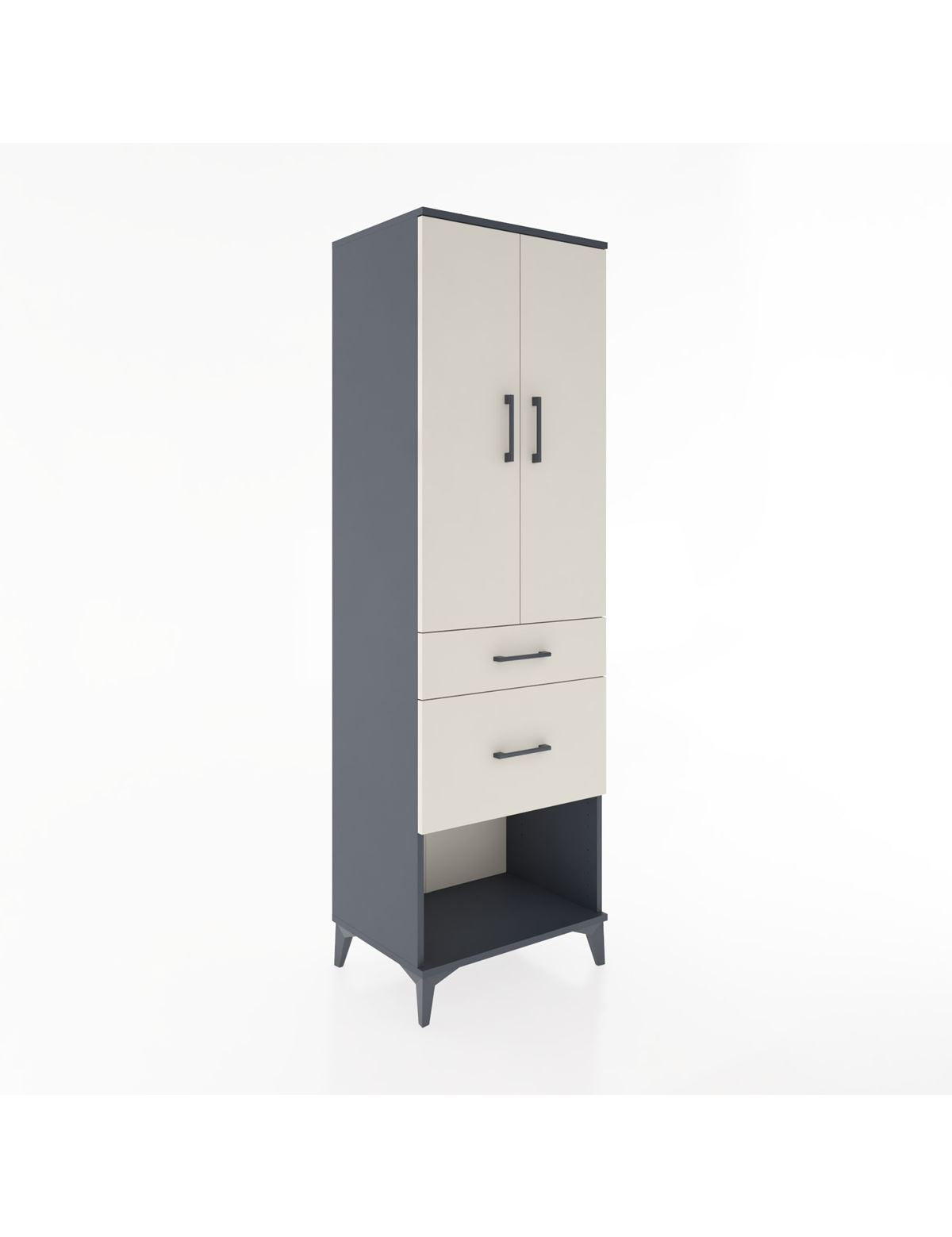Hyperion Dolap 3 Raflı 2 Çekmeceli 2 Kapaklı 60x44x195 - S59M053V4B