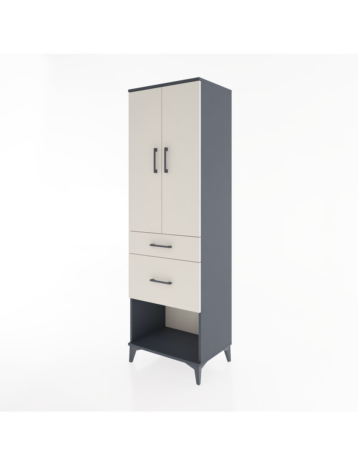 Hyperion Dolap 3 Raflı 2 Çekmeceli 2 Kapaklı 60x44x195 - S59M053V4B