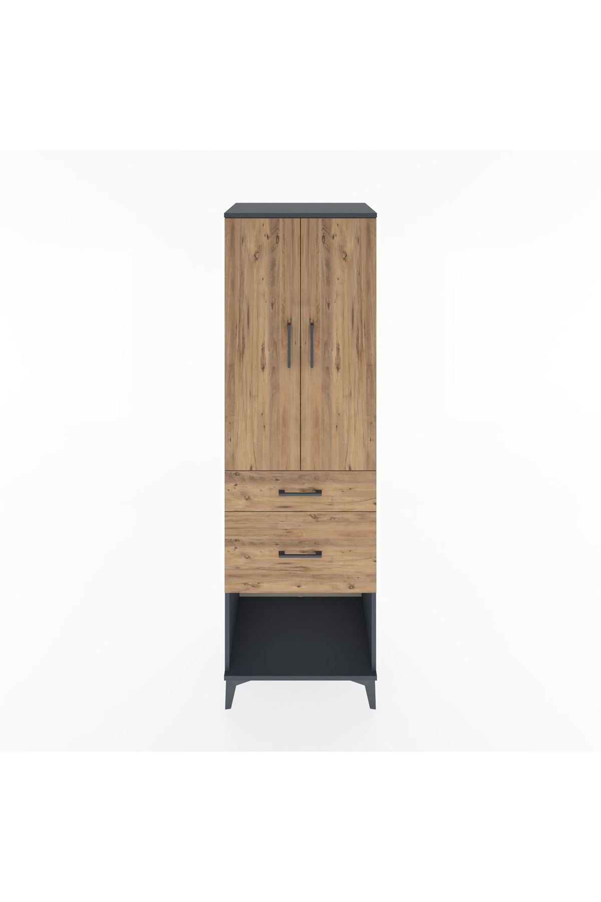 Hyperion Dolap 3 Raflı 2 Çekmeceli 2 Kapaklı 60x44x195 - S59M053V6B