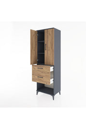 Hyperion Dolap 3 Raflı 2 Çekmeceli 2 Kapaklı 60x44x195 - S59M053V6B