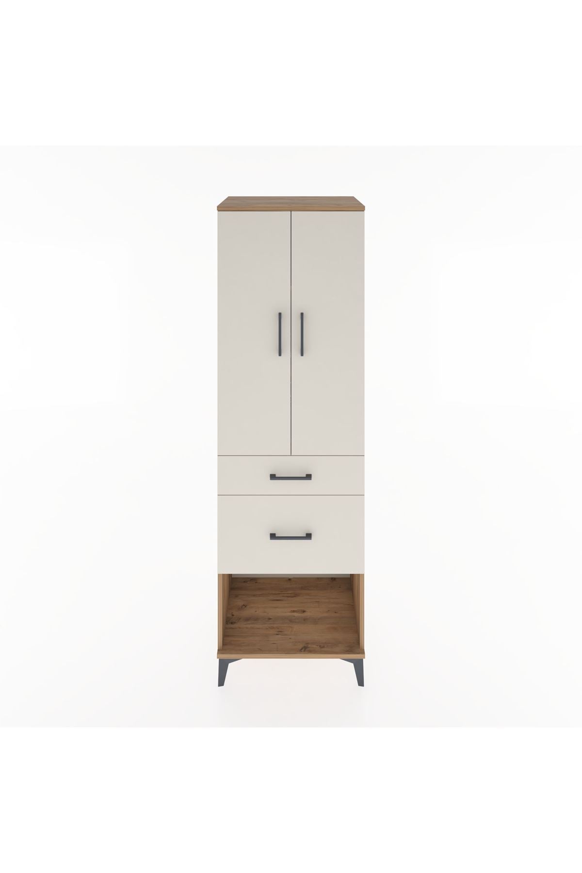Hyperion Dolap 3 Raflı 2 Çekmeceli 2 Kapaklı 60x44x195 - S59M053V7B