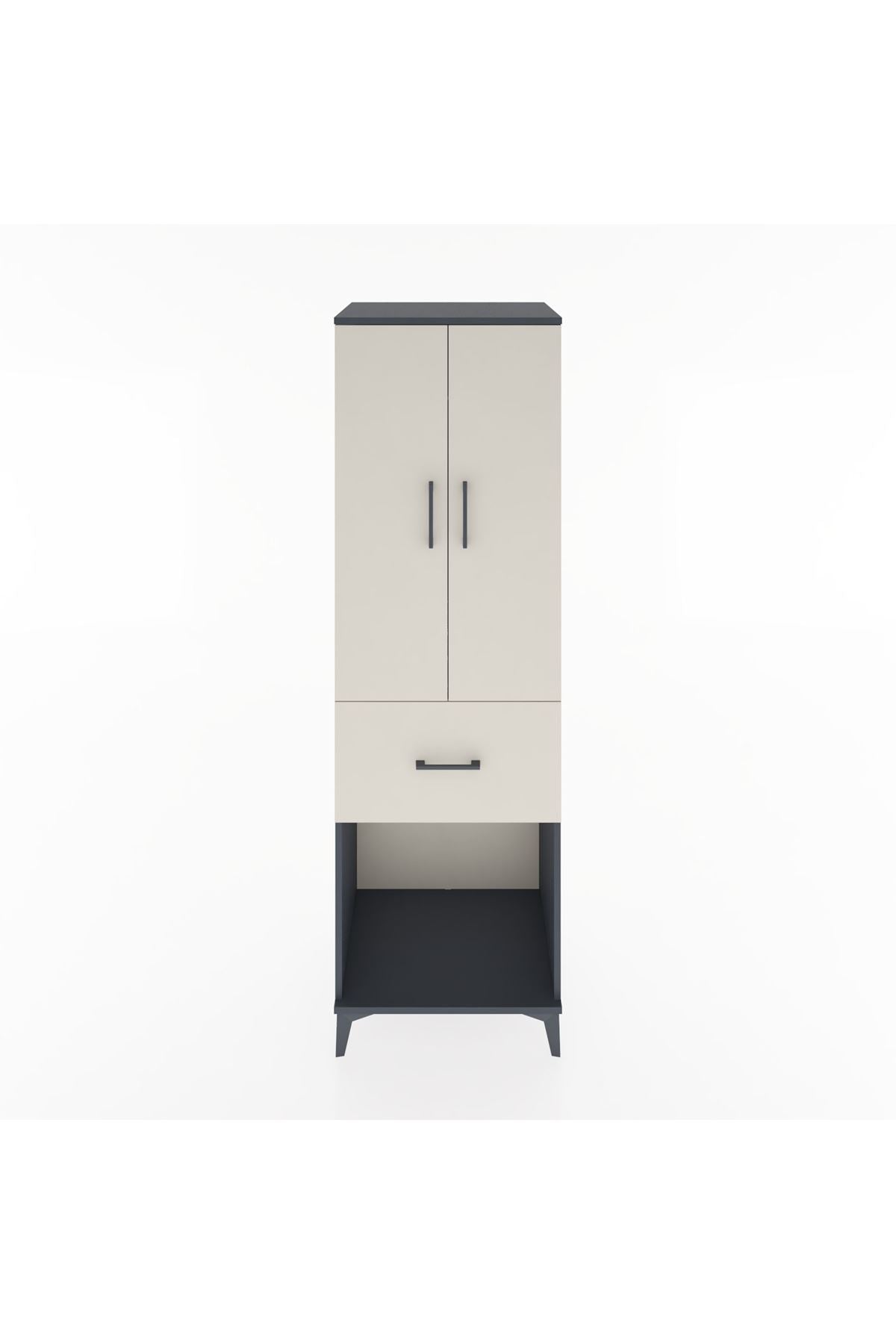 Hyperion Dolap Tek Raflı Tek Çekmeceli Tek Askılı 60x44x195 - S59M054V4B