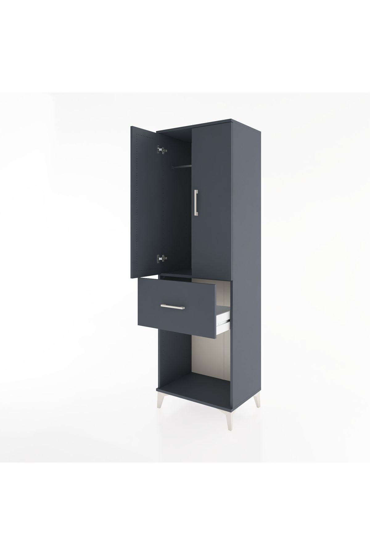 Hyperion Dolap Tek Raflı Tek Çekmeceli Tek Askılı 60x44x195 - S59M054V5B