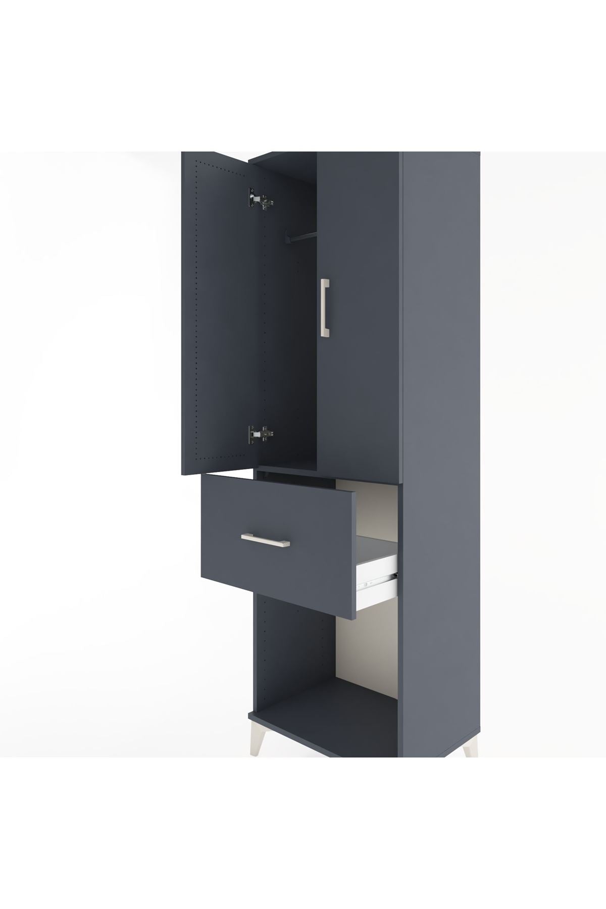 Hyperion Dolap Tek Raflı Tek Çekmeceli Tek Askılı 60x44x195 - S59M054V5B
