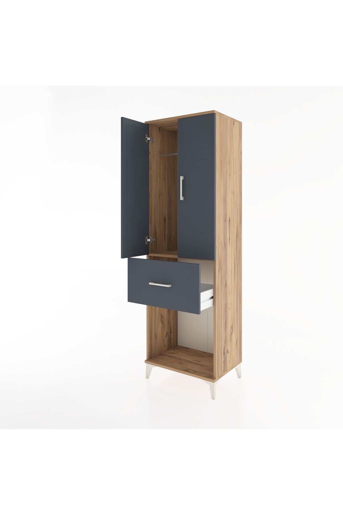 Hyperion Dolap Tek Raflı Tek Çekmeceli Tek Askılı 60x44x195 - S59M054V8B
