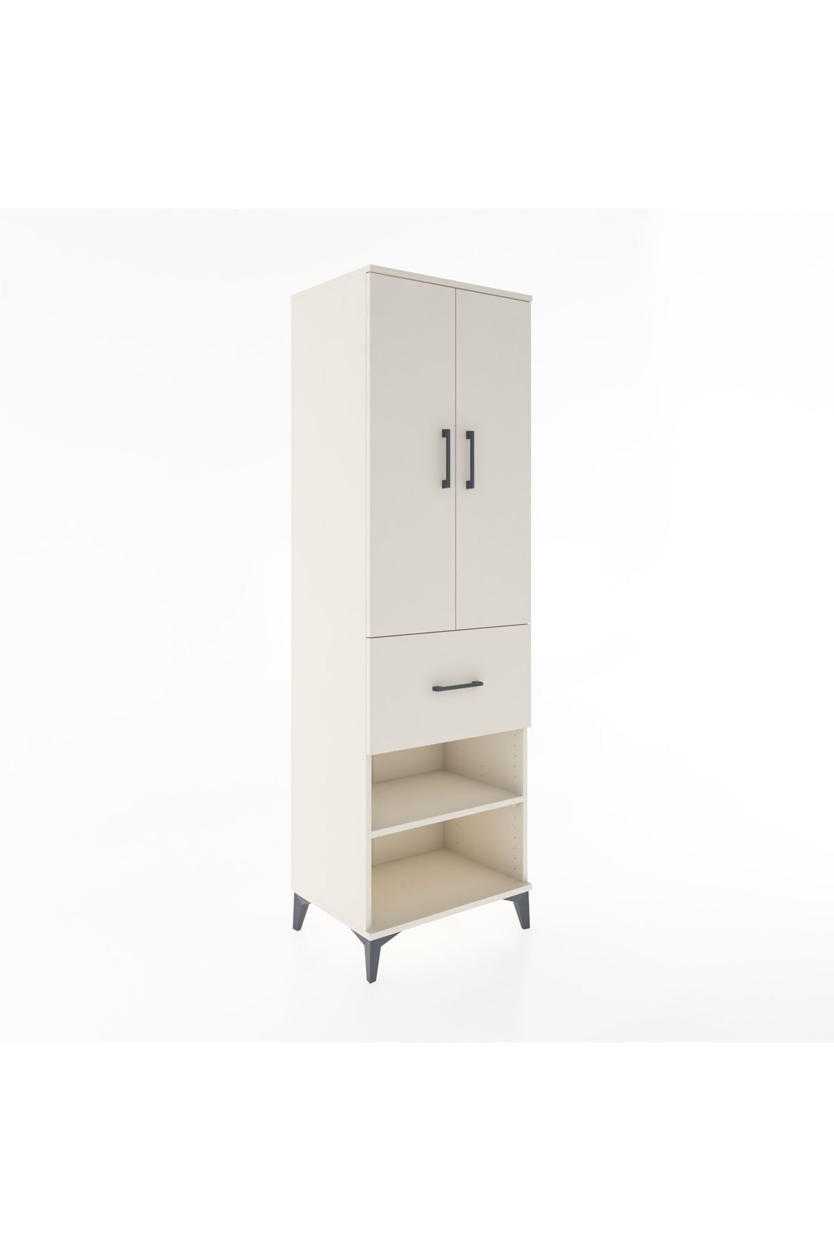 Hyperion Dolap 4 Raflı Tek Çekmeceli 2 Kapaklı 60x44x195 - S59M055V1B