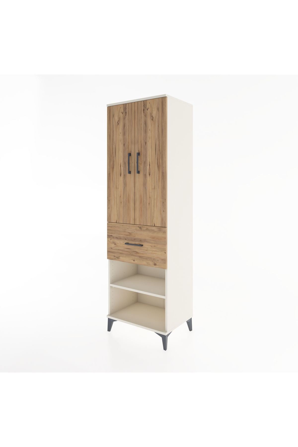 Hyperion Dolap 4 Raflı Tek Çekmeceli 2 Kapaklı 60x44x195 - S59M055V3B