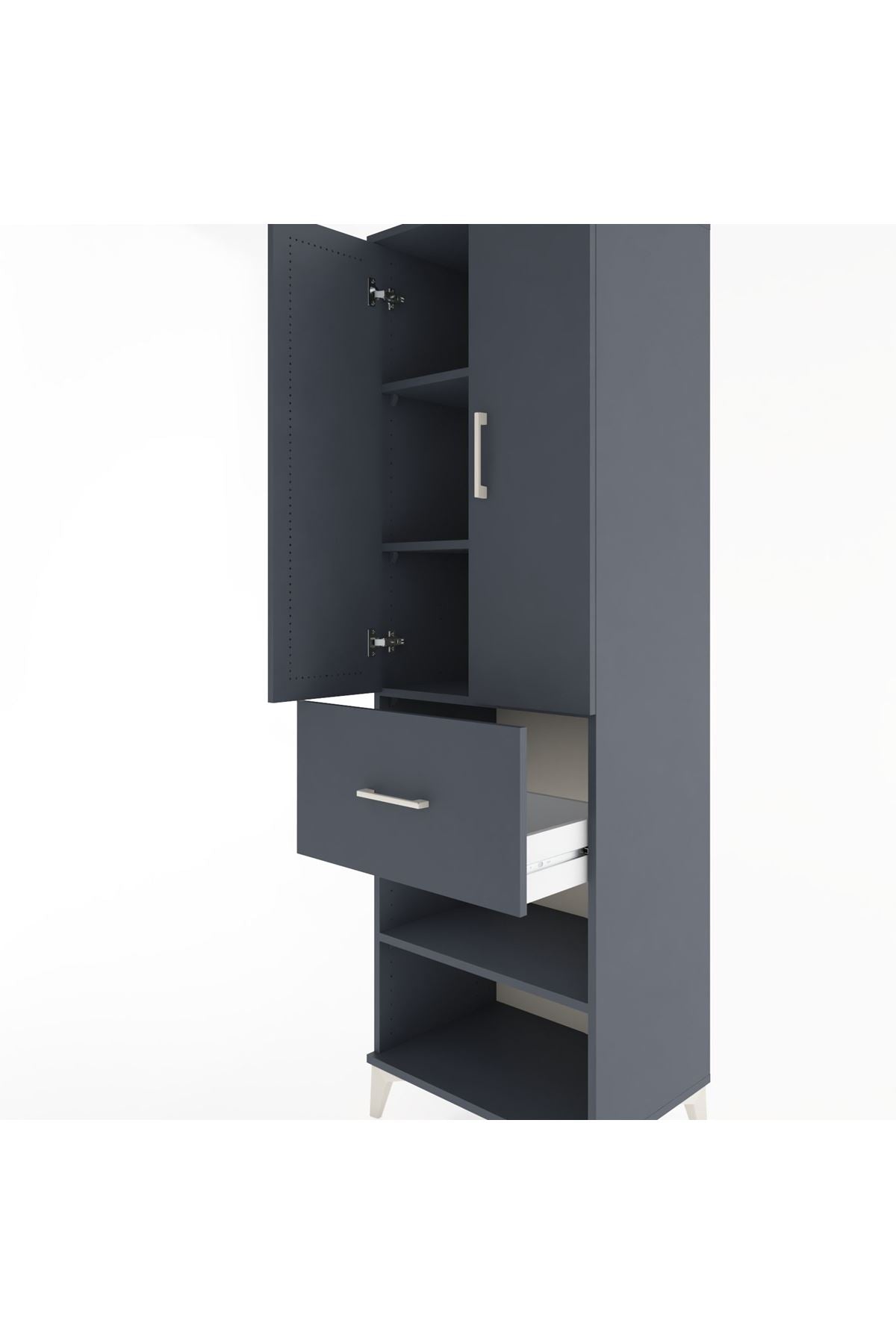 Hyperion Dolap 4 Raflı Tek Çekmeceli 2 Kapaklı 60x44x195 - S59M055V5B