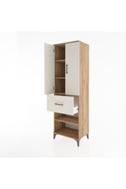 Hyperion Dolap 4 Raflı Tek Çekmeceli 2 Kapaklı 60x44x195 - S59M055V7B