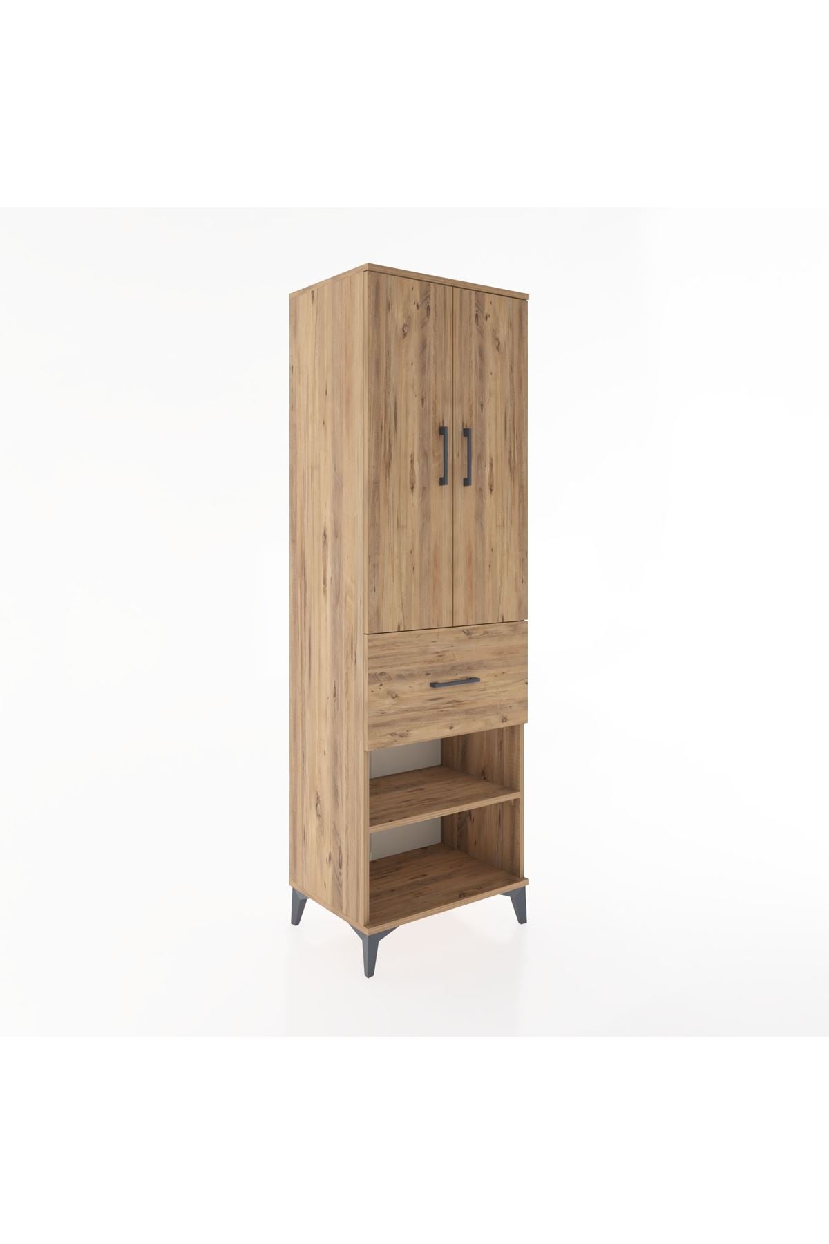 Hyperion Dolap 4 Raflı Tek Çekmeceli 2 Kapaklı 60x44x195 - S59M055V9B
