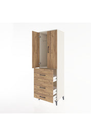 Hyperion Dolap Tek Raflı 3 Çekmeceli Tek Askılı 60x44x195 - S59M056V3B