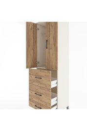 Hyperion Dolap Tek Raflı 3 Çekmeceli Tek Askılı 60x44x195 - S59M056V3B