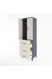Hyperion Dolap Tek Raflı 3 Çekmeceli Tek Askılı 60x44x195 - S59M056V4B