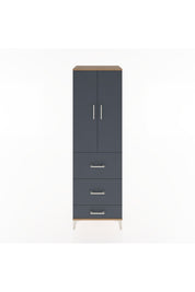 Hyperion Dolap Tek Raflı 3 Çekmeceli Tek Askılı 60x44x195 - S59M056V8B