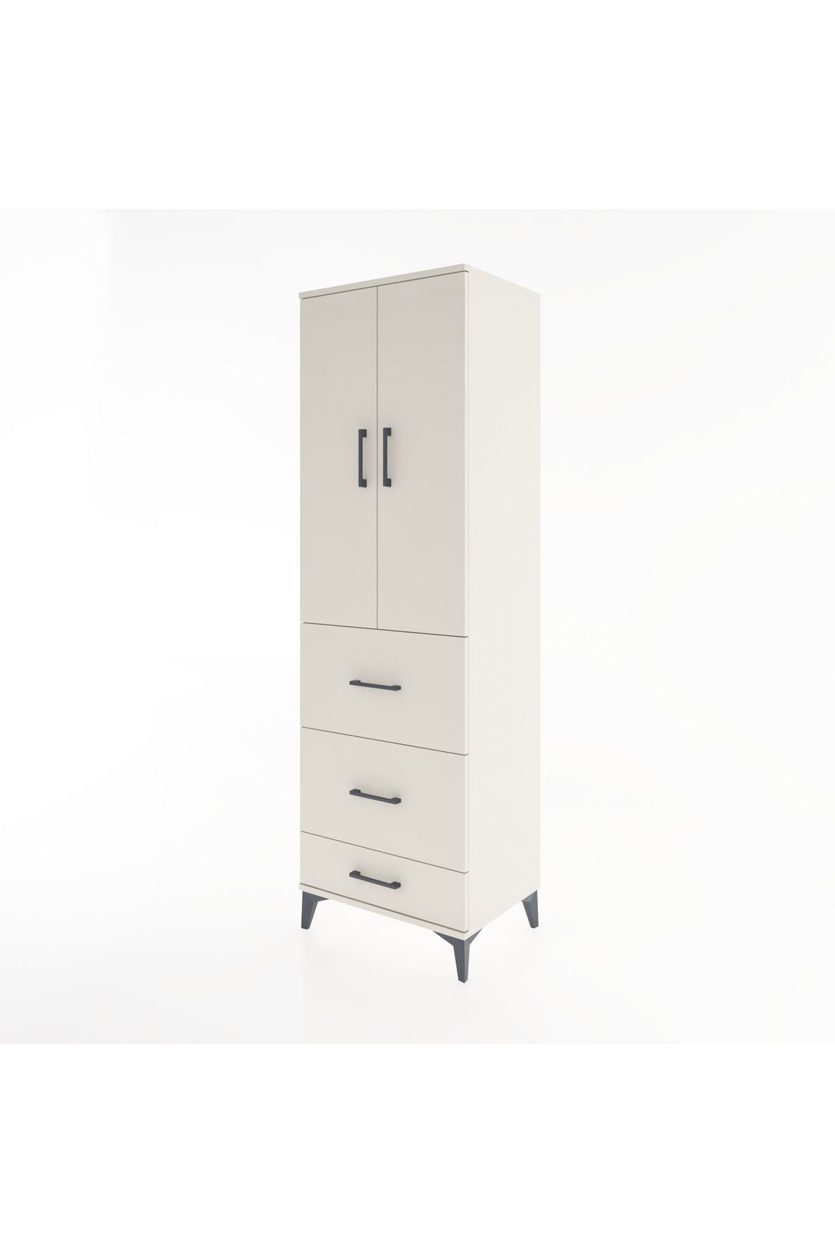Hyperion Dolap 3 Raflı 3 Çekmeceli 2 Kapaklı 60x44x195 - S59M057V1B