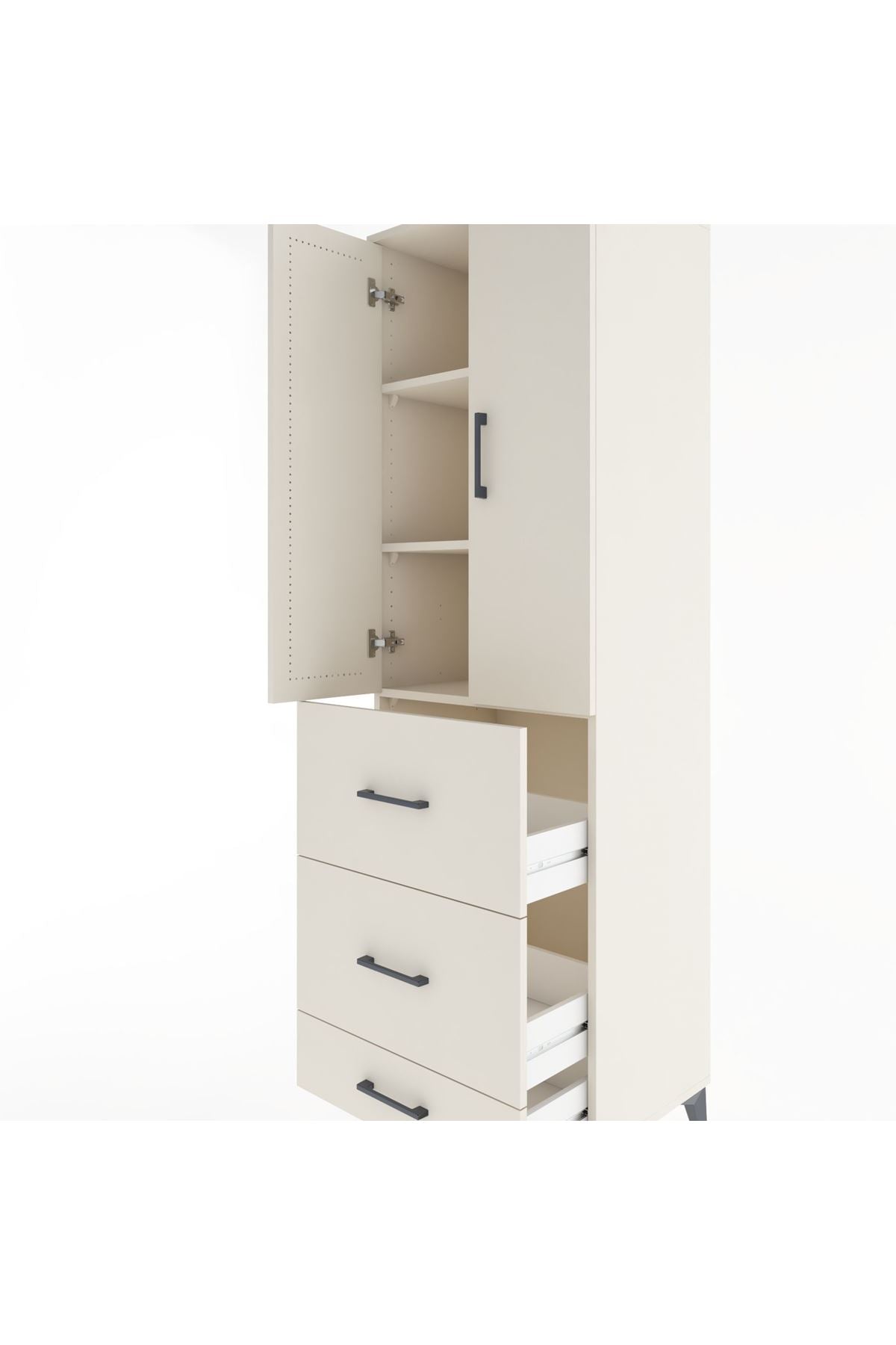 Hyperion Dolap 3 Raflı 3 Çekmeceli 2 Kapaklı 60x44x195 - S59M057V1B