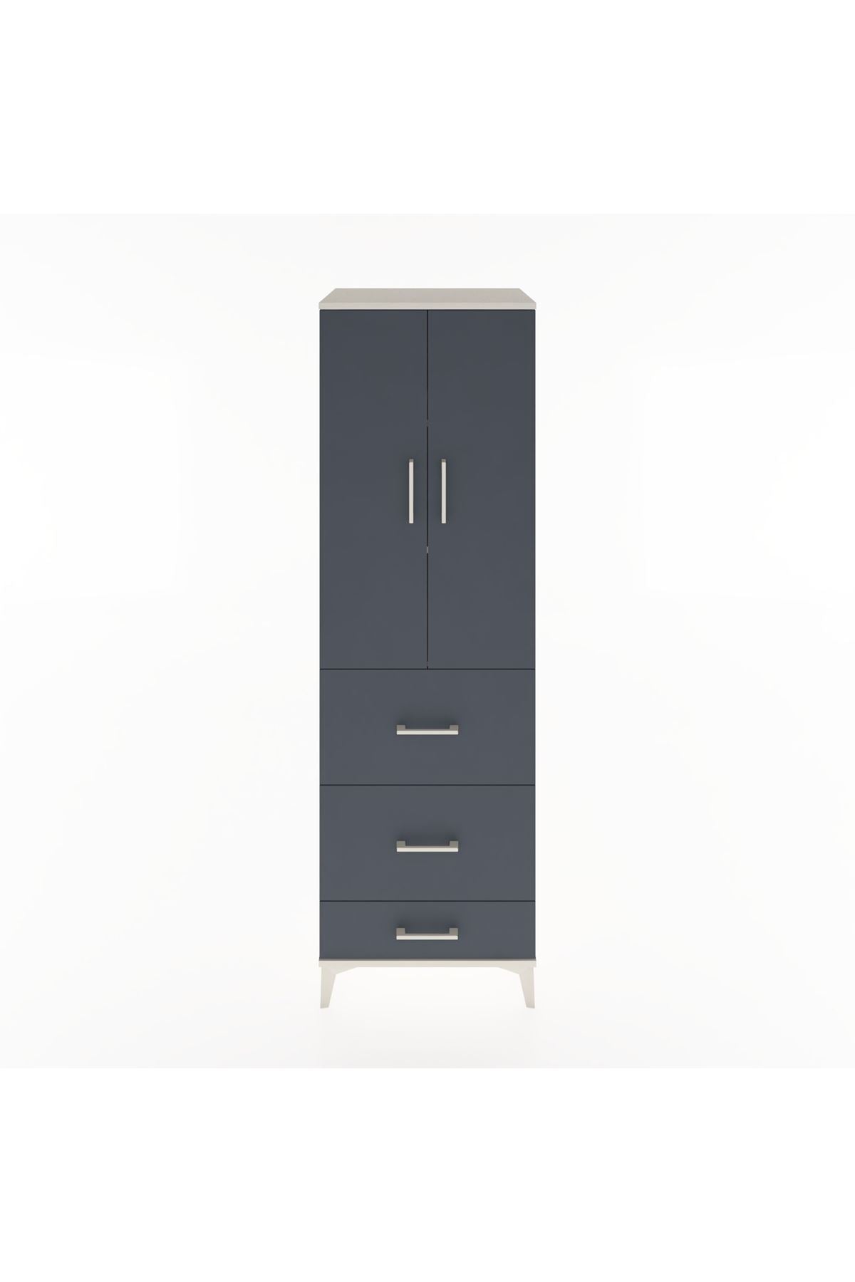 Hyperion Dolap 3 Raflı 3 Çekmeceli 2 Kapaklı 60x44x195 - S59M057V2B