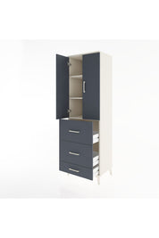 Hyperion Dolap 3 Raflı 3 Çekmeceli 2 Kapaklı 60x44x195 - S59M057V2B
