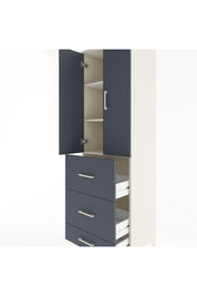 Hyperion Dolap 3 Raflı 3 Çekmeceli 2 Kapaklı 60x44x195 - S59M057V2B