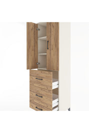 Hyperion Dolap 3 Raflı 3 Çekmeceli 2 Kapaklı 60x44x195 - S59M057V3B