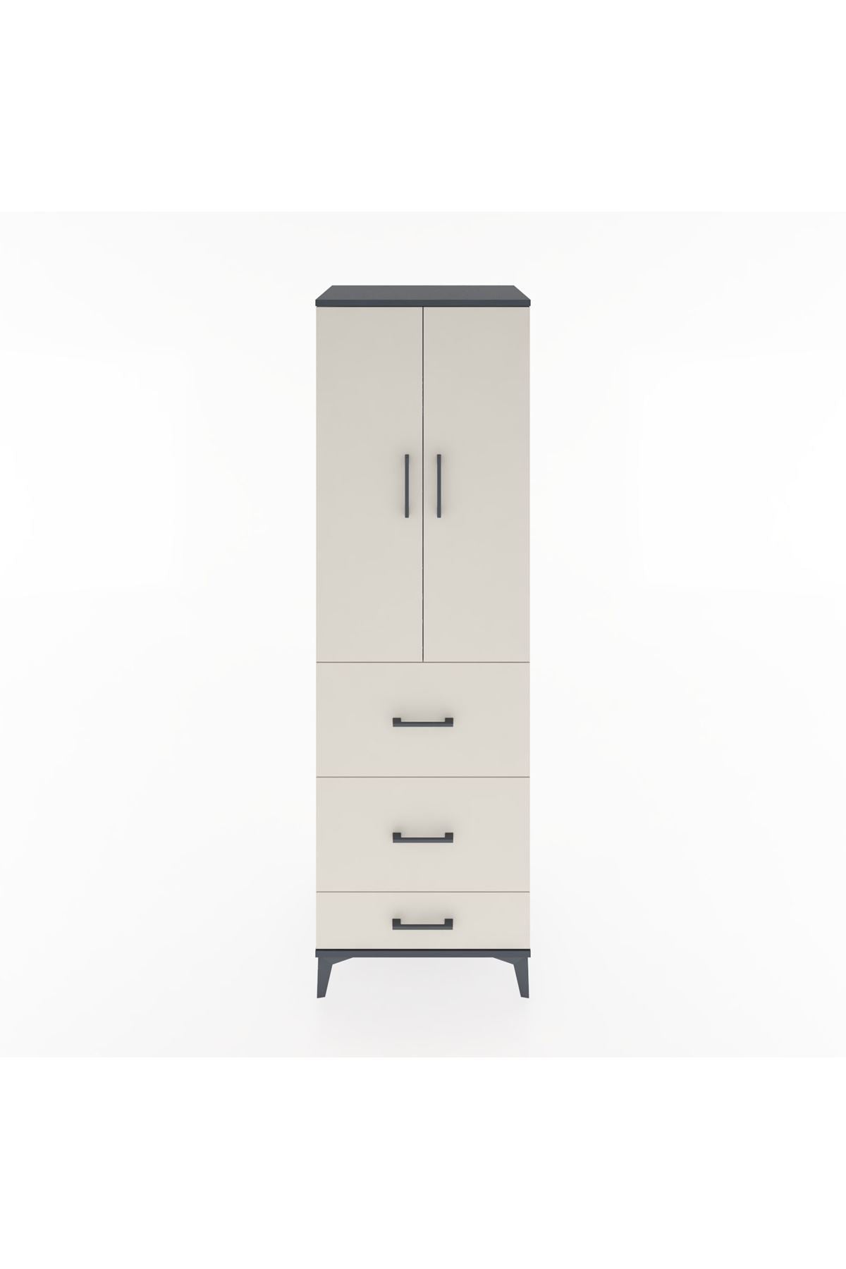 Hyperion Dolap 3 Raflı 3 Çekmeceli 2 Kapaklı 60x44x195 - S59M057V4B