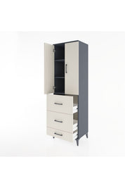 Hyperion Dolap 3 Raflı 3 Çekmeceli 2 Kapaklı 60x44x195 - S59M057V4B