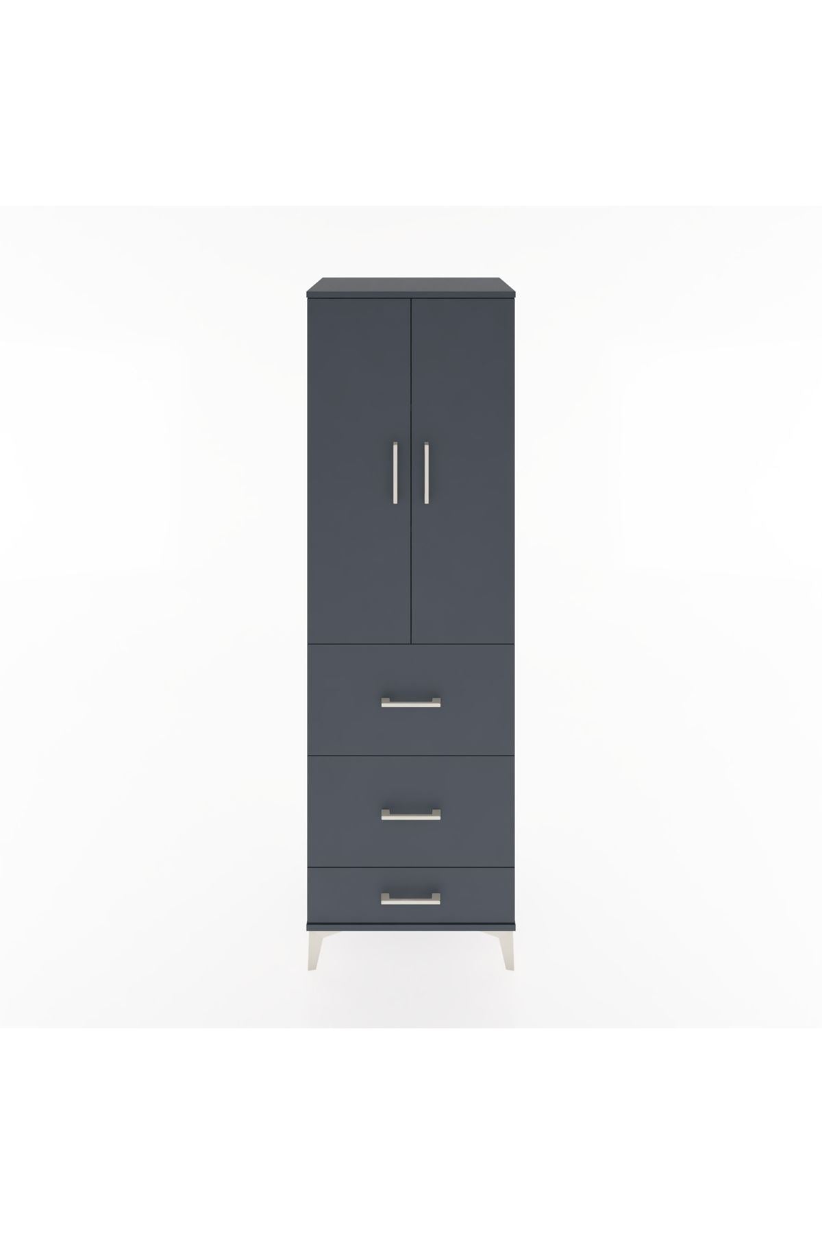 Hyperion Dolap 3 Raflı 3 Çekmeceli 2 Kapaklı 60x44x195 - S59M057V5B