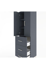 Hyperion Dolap 3 Raflı 3 Çekmeceli 2 Kapaklı 60x44x195 - S59M057V5B