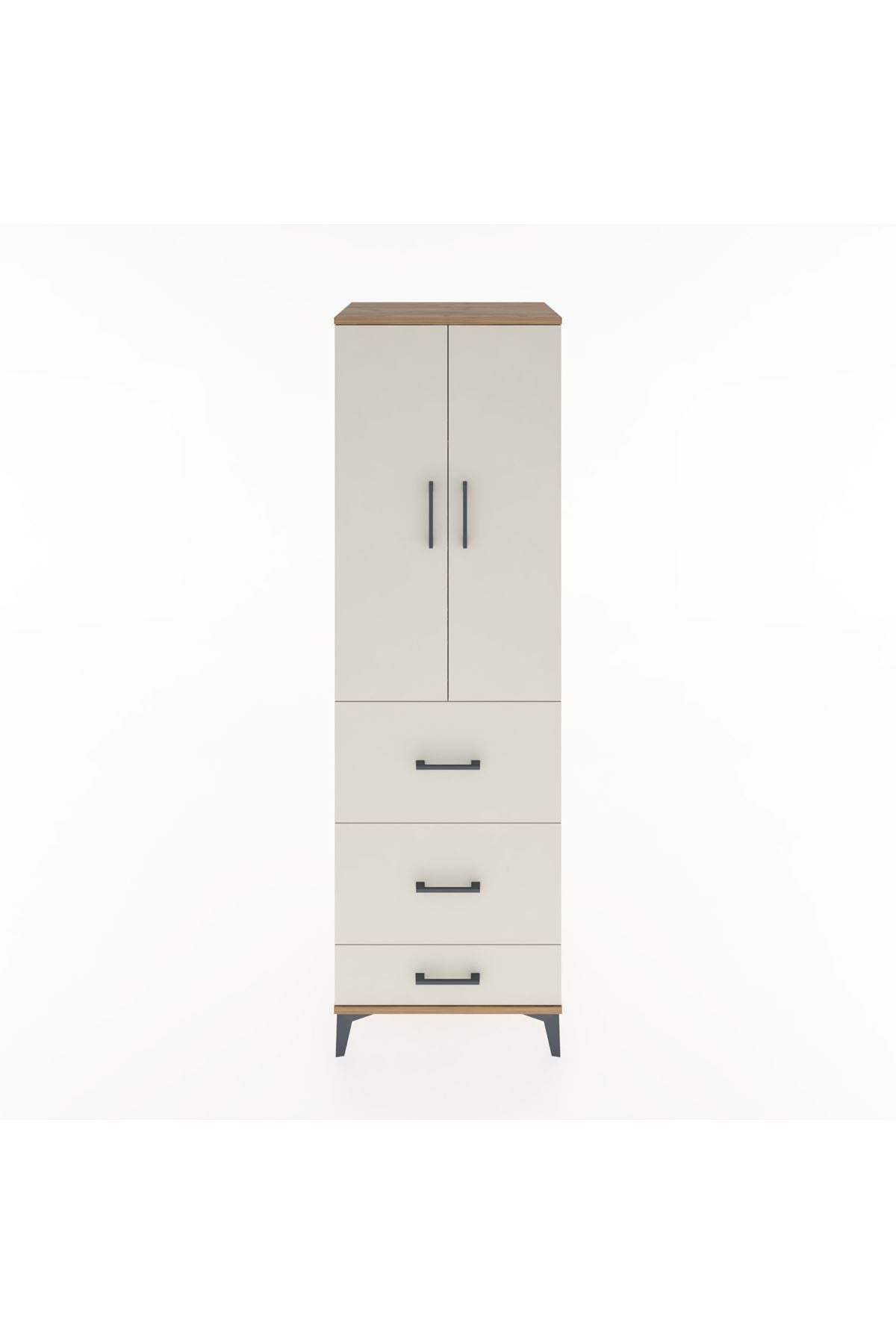 Hyperion Dolap 3 Raflı 3 Çekmeceli 2 Kapaklı 60x44x195 - S59M057V7B