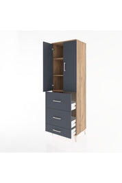 Hyperion Dolap 3 Raflı 3 Çekmeceli 2 Kapaklı 60x44x195 - S59M057V8B