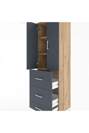 Hyperion Dolap 3 Raflı 3 Çekmeceli 2 Kapaklı 60x44x195 - S59M057V8B