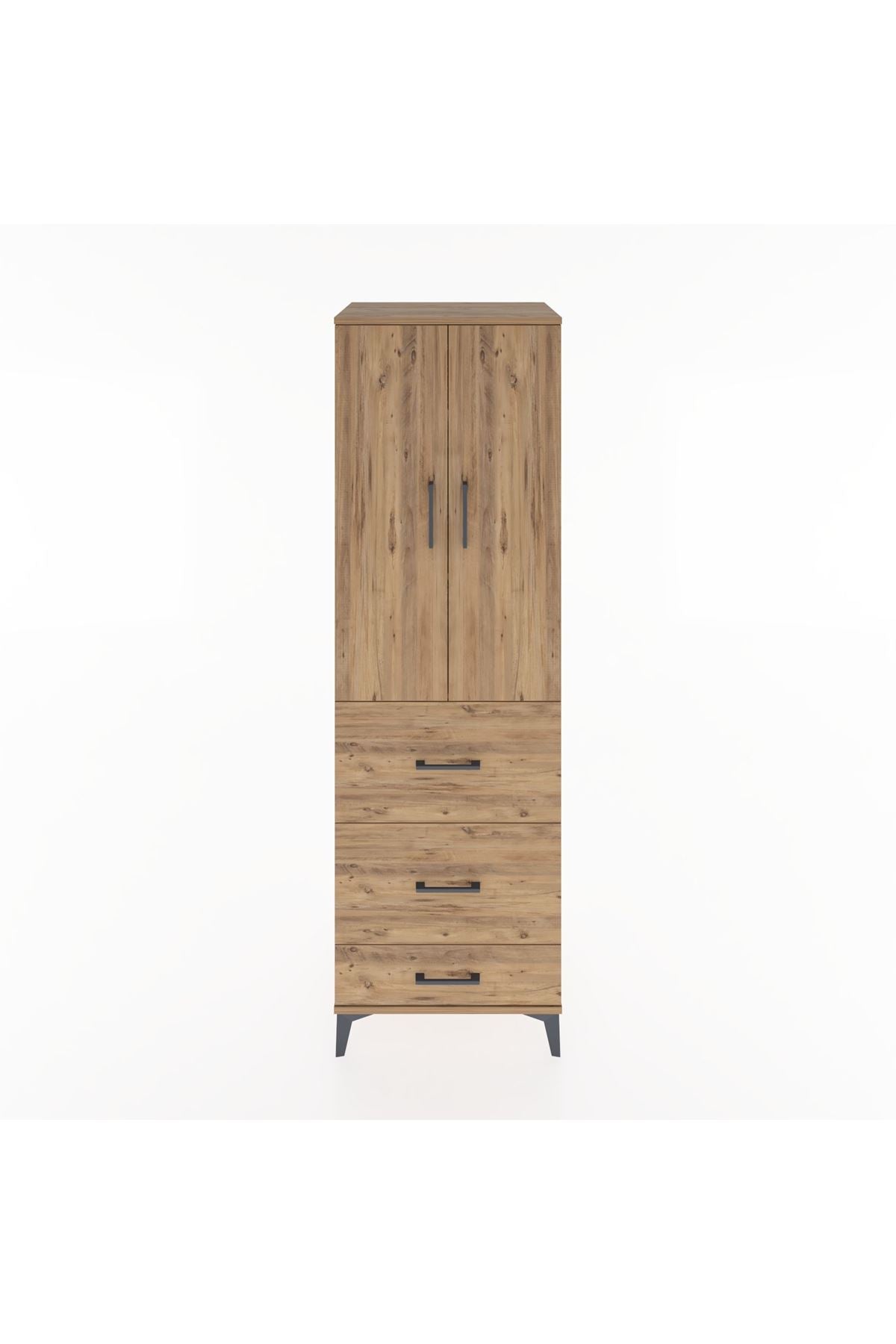 Hyperion Dolap 3 Raflı 3 Çekmeceli 2 Kapaklı 60x44x195 - S59M057V9B